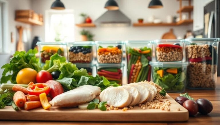 Chicken meal prep is a smart choice. It lets you prepare healthy meals ahead of time.